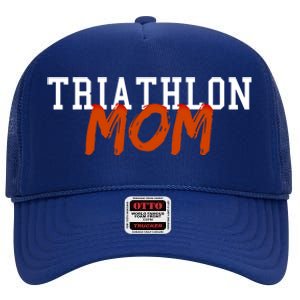 Triathlon Mom Summer Winter Sports Gift High Crown Mesh Back Trucker Hat