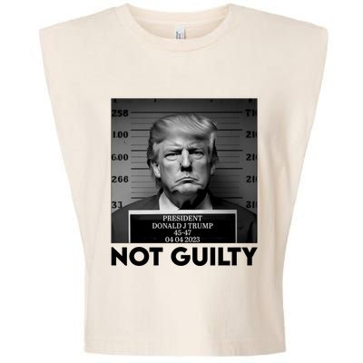 Trump Mug Shot, Trump Not Guilty Pro Trump Supporter Garment-Dyed Women's Muscle Tee