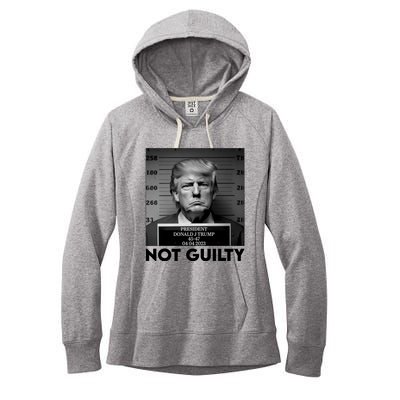 Trump Mug Shot, Trump Not Guilty Pro Trump Supporter Women's Fleece Hoodie