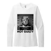 Trump Mug Shot, Trump Not Guilty Pro Trump Supporter Womens CVC Long Sleeve Shirt