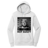 Trump Mug Shot, Trump Not Guilty Pro Trump Supporter Women's Pullover Hoodie