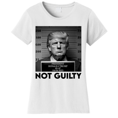 Trump Mug Shot, Trump Not Guilty Pro Trump Supporter Women's T-Shirt