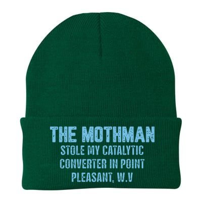 The Mothman Stole My Catalytic Converter In Point Knit Cap Winter Beanie