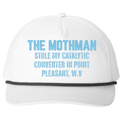 The Mothman Stole My Catalytic Converter In Point Snapback Five-Panel Rope Hat