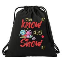 Testing Motivation Student Teacher You Know It Now Show It Drawstring Bag