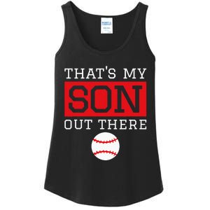 ThatS My Son Out There Baseball Gift For Mom Dad Baseball Ladies Essential Tank