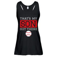 ThatS My Son Out There Baseball Gift For Mom Dad Baseball Ladies Essential Flowy Tank