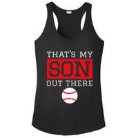 ThatS My Son Out There Baseball Gift For Mom Dad Baseball Ladies PosiCharge Competitor Racerback Tank