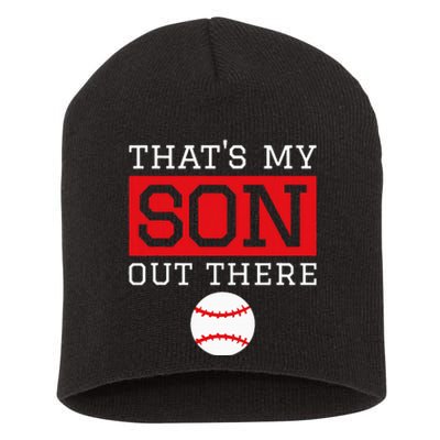 ThatS My Son Out There Baseball Gift For Mom Dad Baseball Short Acrylic Beanie