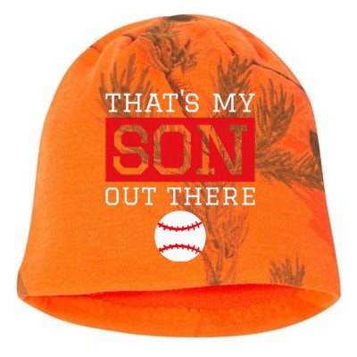 ThatS My Son Out There Baseball Gift For Mom Dad Baseball Kati - Camo Knit Beanie