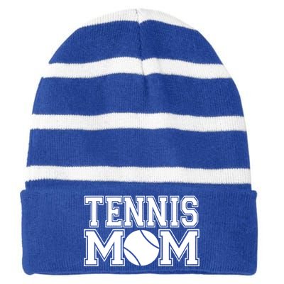 Tennis Mom Sports School Games Gift Cool Gift Striped Beanie with Solid Band