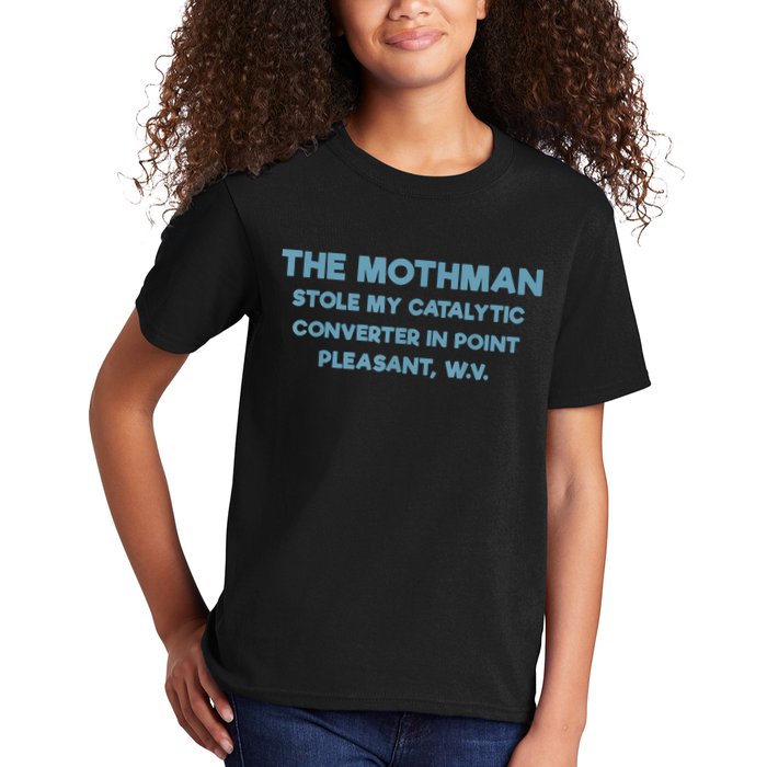 The Mothman Stole My Catalytic Converter In Point Pleasant Kids T-Shirt
