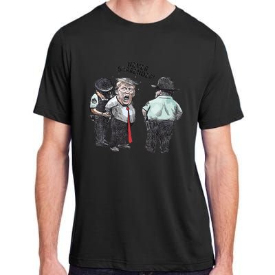 Trump Mug Shot Donald Trump Mug Shot Never Surrender Adult ChromaSoft Performance T-Shirt