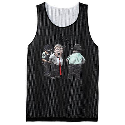 Trump Mug Shot Donald Trump Mug Shot Never Surrender Mesh Reversible Basketball Jersey Tank