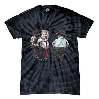 Trump Mug Shot Donald Trump Mug Shot Never Surrender Tie-Dye T-Shirt