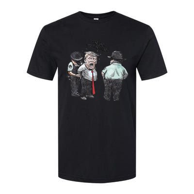 Trump Mug Shot Donald Trump Mug Shot Never Surrender Softstyle CVC T-Shirt