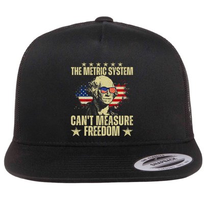 The Metric System CanT Measure Freedom Flat Bill Trucker Hat