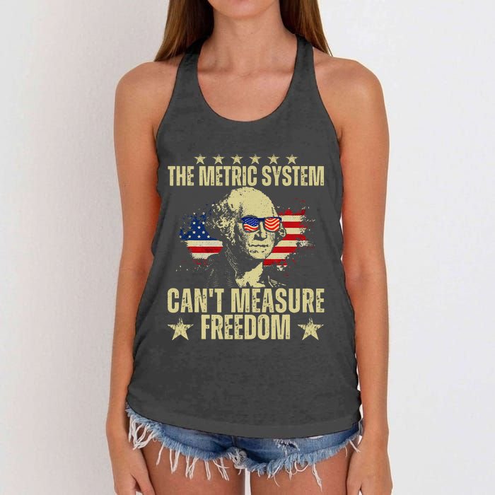 The Metric System CanT Measure Freedom Women's Knotted Racerback Tank