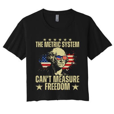 The Metric System CanT Measure Freedom Women's Crop Top Tee