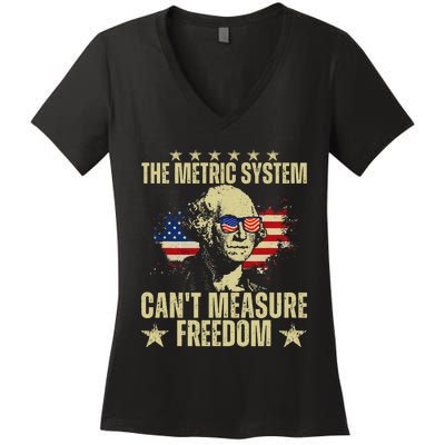 The Metric System CanT Measure Freedom Women's V-Neck T-Shirt