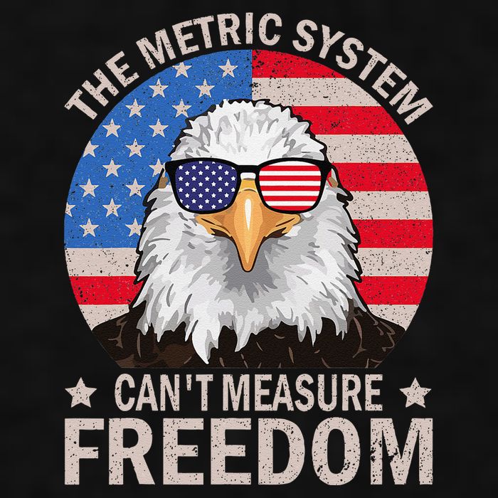 The Metric System CanT Measure Freedom Eagle 4th Of July Ladies PosiCharge Tri-Blend Wicking Tank