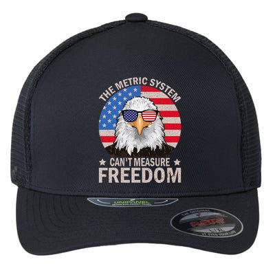 The Metric System CanT Measure Freedom Eagle 4th Of July Flexfit Unipanel Trucker Cap