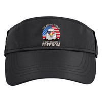 The Metric System CanT Measure Freedom Eagle 4th Of July Adult Drive Performance Visor