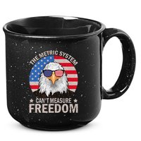 The Metric System CanT Measure Freedom Eagle 4th Of July 15oz Campfire Ceramic Mug