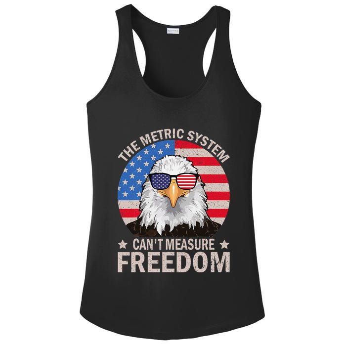 The Metric System CanT Measure Freedom Eagle 4th Of July Ladies PosiCharge Competitor Racerback Tank