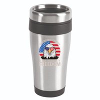 The Metric System CanT Measure Freedom Eagle 4th Of July 16oz Travel Tumbler