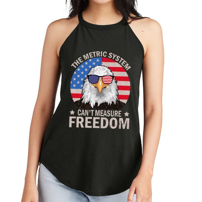 The Metric System CanT Measure Freedom Eagle 4th Of July Women's Perfect Tri Rocker Tank