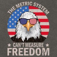 The Metric System CanT Measure Freedom Eagle 4th Of July Cotton Canvas Backpack