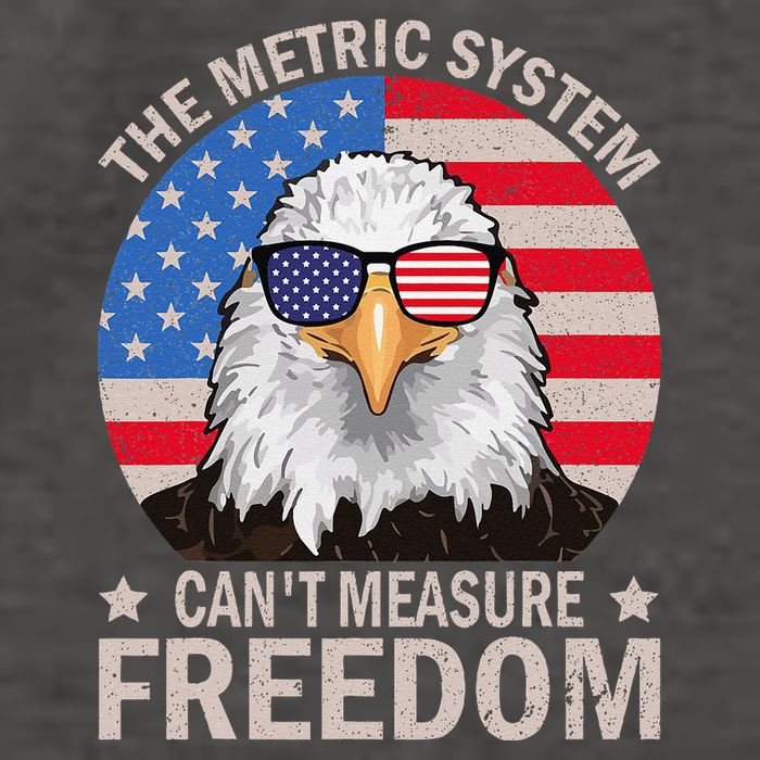 The Metric System CanT Measure Freedom Eagle 4th Of July Vector Backpack