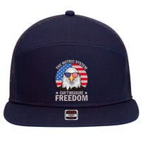 The Metric System CanT Measure Freedom Eagle 4th Of July 7 Panel Mesh Trucker Snapback Hat