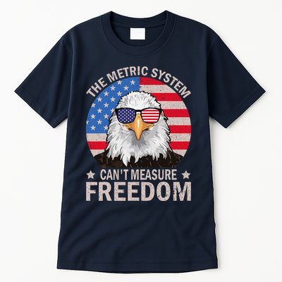 The Metric System CanT Measure Freedom Eagle 4th Of July Tall T-Shirt