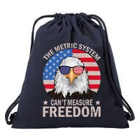 The Metric System CanT Measure Freedom Eagle 4th Of July Drawstring Bag
