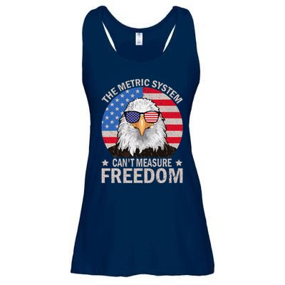 The Metric System CanT Measure Freedom Eagle 4th Of July Ladies Essential Flowy Tank