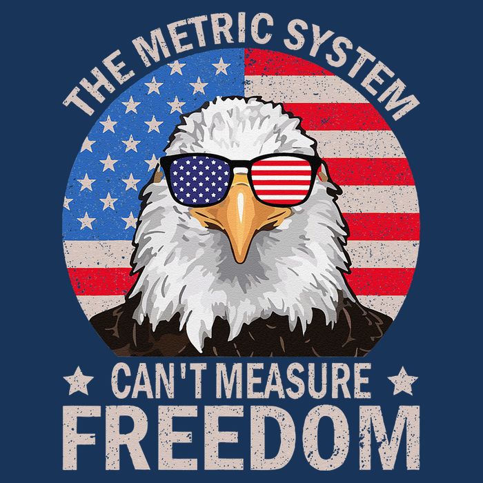 The Metric System CanT Measure Freedom Eagle 4th Of July Mousepad