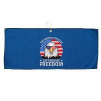 The Metric System CanT Measure Freedom Eagle 4th Of July Large Microfiber Waffle Golf Towel