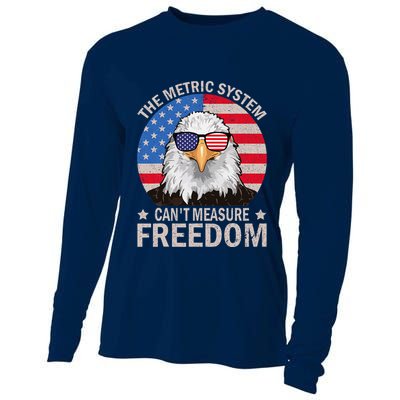 The Metric System CanT Measure Freedom Eagle 4th Of July Cooling Performance Long Sleeve Crew