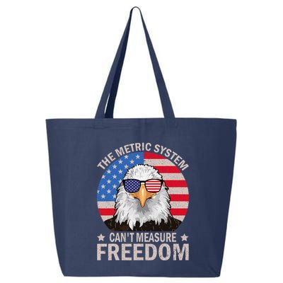 The Metric System CanT Measure Freedom Eagle 4th Of July 25L Jumbo Tote