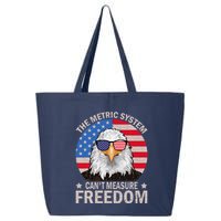 The Metric System CanT Measure Freedom Eagle 4th Of July 25L Jumbo Tote