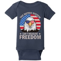 The Metric System CanT Measure Freedom Eagle 4th Of July Baby Bodysuit