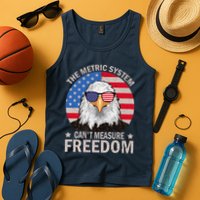 The Metric System CanT Measure Freedom Eagle 4th Of July Tank Top