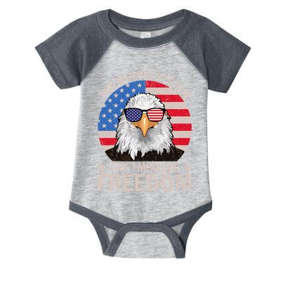 The Metric System CanT Measure Freedom Eagle 4th Of July Infant Baby Jersey Bodysuit