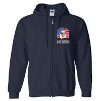 The Metric System CanT Measure Freedom Eagle 4th Of July Full Zip Hoodie