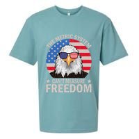 The Metric System CanT Measure Freedom Eagle 4th Of July Sueded Cloud Jersey T-Shirt