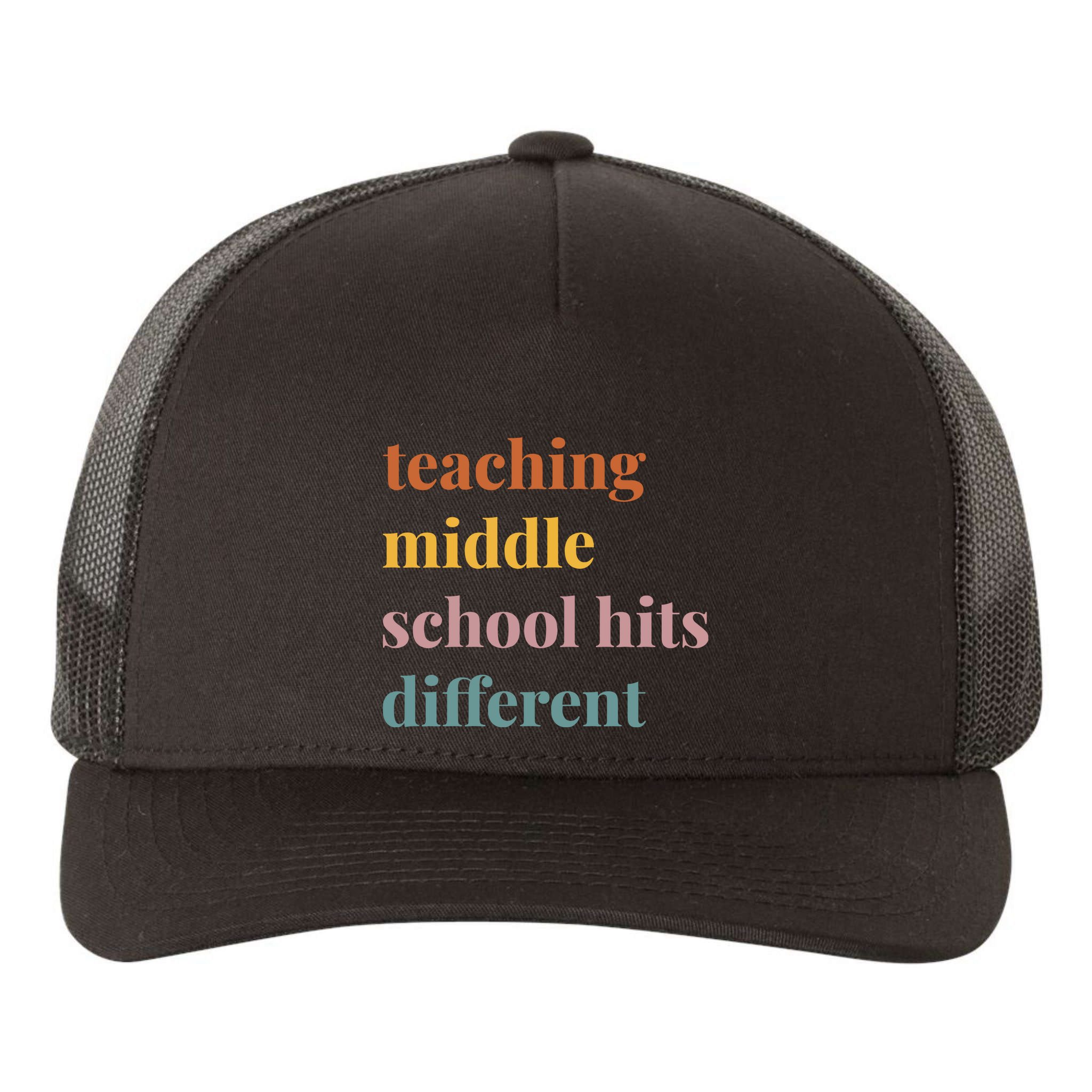 Teaching Middle School Hits Different Yupoong Adult 5-Panel Trucker Hat