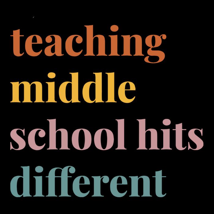 Teaching Middle School Hits Different Drawstring Bag