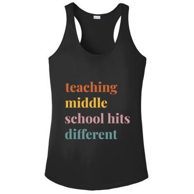 Teaching Middle School Hits Different Ladies PosiCharge Competitor Racerback Tank